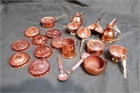 Miniature Copper Cookware Set