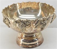 Med Century Silver Plate Punch Bowl or Wine Cooler