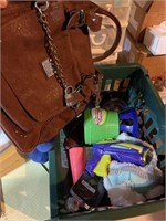 Basket with purse, misc. toys