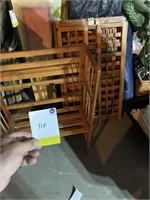4 fold out wood shelves