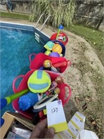 4 totes of pool toys
