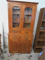 Beautiful antique step back cupboard