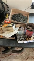 Misc Boxes Of Screws Nails Books Etc