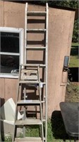 5’ Wood Step Ladder And 16’ Extension Ladder
