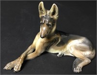 Vtg H. Karner Rosenthal Porcelain German Shephard