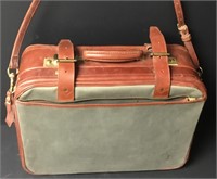 Vtg Swaine Adeney Leather Canvas Carryon Bag