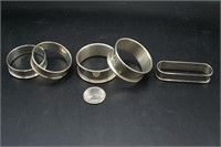 Grouping Five Sterling Napkin Holders