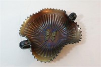 Northwood Carnival Glass Butterfly Candy Dish