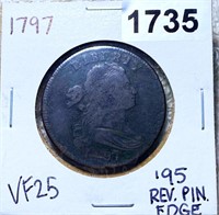 1797 Draped Bust Large Cent NICE CIRC '95 HEAD
