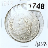 1812 Capped Bust Half Dollar CHOICE AU
