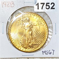 1928 $20 Gold Double Eagle SUPERB GEM BU