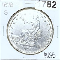 1878-S Silver Trade Dollar CHOICE AU