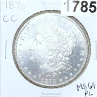 1878-CC Morgan Silver Dollar CHOICE BU PL