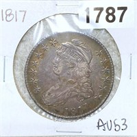 1817 Capped Bust Half Dollar CHOICE AU