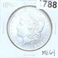 1890 Morgan Silver Dollar CHOICE BU