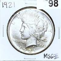 1921 Silver Peace Dollar CHOICE BU