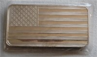 10-Ounce Silver Bar: American Flag