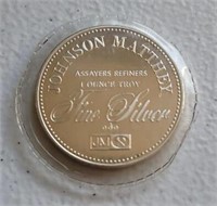 One Ounce Silver Round: Johnson Matthey