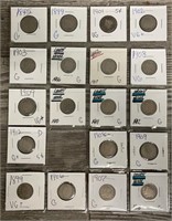 (19) Barber Nickels