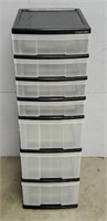 Tall Black 7-Drawer Storage Container