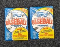 (2) 1986 Topps Wax Packs