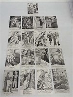 (17) 1944 WWII Military Arcade Cards #2