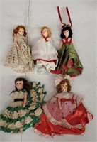 (5) Small Vintage Dolls