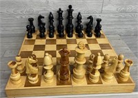 Large Hand Made Wooden Chess Set
