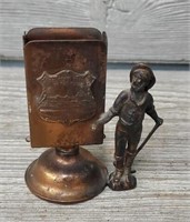 Vintage Copper Match Holder