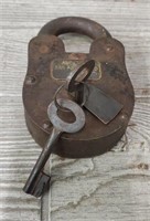 Antique Padlock With Keys