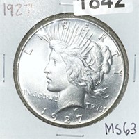 1927 Silver Peace Dollar CHOICE BU