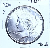 1926-S Silver Peace Dollar GEM BU