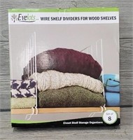Set of (8) Evelots Wire Shelf Dividers