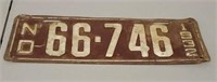 1932 ND License Plate