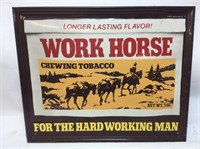 1981 RJR WORK HORSE TOBACCO METAL SIGN ADVERTISING