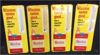 4 VINTAGE RJR WINSTON TOBACCO THERMOMETERS