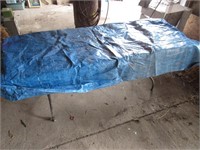 wooden folding table & tarp