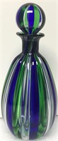 Antique Italian Glass Perfume Bottle W/Stopper