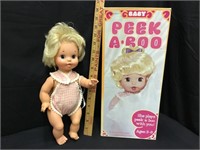 1973 Baby Peek A Boo Doll in Box