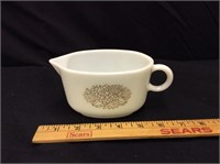 Pyrex WOODLAND BROWN Gravy Boat brown on white