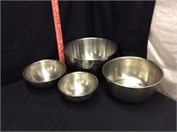 Set 4 Stainless Steel Bowls