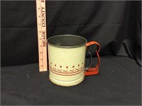 Vintage Androck Flour Sifter w Red Tulips