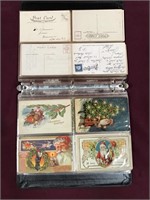 Three Binders Of Vintage Postcards- Many Are