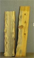 (2) Large Pine Slabs