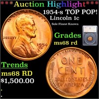 *Highlight* 1954-s TOP POP! Lincoln 1c Graded ms68