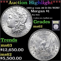 *Highlight* 1901-p vam 20 I3 R5 WOW! Morgan $1 Gra