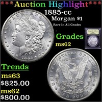 *Highlight* 1885-cc Morgan $1 Graded Select Unc