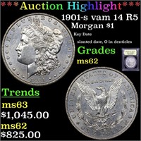 *Highlight* 1901-s vam 14 R5 Morgan $1 Graded Sele