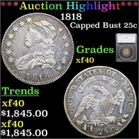 *Highlight* 1818 Capped Bust 25c Graded xf40