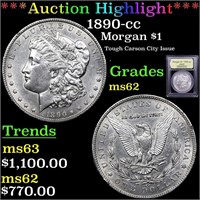 *Highlight* 1890-cc Morgan $1 Graded Select Unc